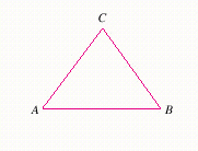 <strong>The measures of two angles of ABC (shown in the illustration) are given. Find the measure of the third angle, if m ( \angle A ) = 51.08 ^ { \circ } and m ( \angle B ) = 56.46 ^ { \circ } . <sup> </sup></strong> A) 71.46 ^ { \circ } B) 72.46 ^ { \circ } C) 82.47 ^ { \circ } D) 72.57 ^ { \circ } E) 72.36 ^ { \circ }