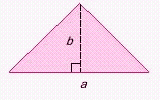 <strong>Find the area of the shaded part of the figure if a = 18 , b = 5 . </strong> A) 90 B) 180 C) 45 D) 14 E) none of these