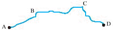 <strong>The illustration below shows the length of each section of a three-part hike. What is the longest and shortest section, if A B = \frac { 4 } { 5 } , B C = \frac { 11 } { 13 } , C D = \frac { 7 } { 10 } . </strong> A) Longest: \frac { 4 } { 5 } ; Shortest: \frac { 7 } { 10 } . B) Longest: \frac { 4 } { 5 } ; Shortest: \frac { 11 } { 13 } . C) Longest: \frac { 11 } { 13 } ; Shortest: \frac { 4 } { 5 } . D) Longest: \frac { 7 } { 10 } ; Shortest: \frac { 4 } { 5 } . E) Longest: \frac { 11 } { 13 } ; Shortest: \frac { 7 } { 10 } .