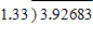 <strong>Divide and round your answer to the nearest hundredth. </strong> A) 3.05 B) 3.45 C) 3.95 D) 2.84 E) 2.95 F) 2.85