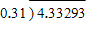 <strong>Divide and round your answer to the nearest hundredth. </strong> A) 13.88 B) 14.48 C) 13.98 D) 14.08 E) 14.98