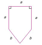  Find the perimeter of the figure if  a = 10 \mathrm { in } .  ,  b = 9 \mathrm { in }  .   