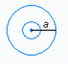 To the nearest tenth, find the circumference and the area of the target. a = 9 \mathrm { in }