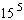 Factor into the product of prime factors by first factoring 15 and then raising each of its factors to the fifth power.