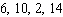 <strong>Find the first four numbers of the sequence by substituting the counting numbers, in order, into the following expression. </strong> A) B) C) D) E)