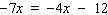 Solve the equation.  