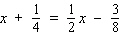 Solve the equation.  