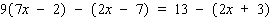 Solve the equation.  