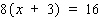 Solve the equation.   x = __________