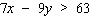 Solve for y.  