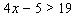Graph the solution set for the compound inequality.   or  