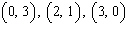 <strong>For the following equation, complete the given ordered pairs. </strong> A) B) C) D) E)