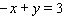 <strong>Find the x - and y -intercepts for the equation. Then use the intercepts to graph the equation. </strong> A) B) C) D) E)