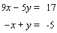 <strong>Solve the system by eliminating the x variable. </strong> A) The lines are parallel. B) C) D) The lines coincide. E)