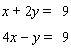 <strong>Solve the system of linear equations by the elimination method. </strong> A) The lines are parallel. B) C) The lines coincide. D) E)