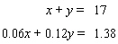 <strong>Multiply both sides of the bottom equation by 100 and then solve by the elimination method. </strong> A) B) The lines are parallel. C) D) The lines coincide. E)
