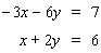 <strong>Solve the system by solving one of the equations for x or y and then use the substitution method. </strong> A) dependent B) C) no solution D) E)