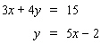 <strong>Solve the system using the substitution method. </strong> A) dependent B) no solution C) D) E)