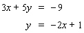 <strong>Solve the system using the substitution method. </strong> A) B) C) D) dependent E) no solution