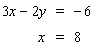 <strong>Solve the system using the substitution method. </strong> A) dependent B) C) D) E) no solution