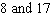 <strong>Two numbers have a sum of One number is more than the other. Find the numbers.</strong> A) B) C) D) E)