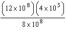 <strong>Simplify the expression, and write your answer in scientific notation. </strong> A) B) C) D) E)