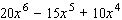 Divide the polynomial by   .  