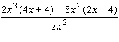 Simplify the numerator, and then divide.  