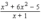 Fill in the missing terms in the numerator, and then use long division to find the quotients.