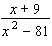 <strong>Reduce the following rational expression to lowest terms, if possible. Also, specify any restrictions on the variable. </strong> A) B) C) D) E)