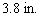 <strong>The displacement, in cubic inches, of a car engine is given by the formula: where is the stroke and is the bore, as shown here, and is the number of cylinders. Calculate the bore for the car with six cylinders, inches of stroke, and cubic inches of displacement. Use to approximate </strong> A) B) C) D) E)