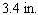 <strong>The displacement, in cubic inches, of a car engine is given by the formula: where is the stroke and is the bore, as shown here, and is the number of cylinders. Calculate the bore for the car with six cylinders, inches of stroke, and cubic inches of displacement. Use to approximate </strong> A) B) C) D) E)