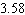 The displacement, in cubic inches, of a car engine is given by the formula: where is the stroke and is the bore, as shown here, and is the number of cylinders. Calculate the bore for the car with six cylinders, inches of stroke, and cubic inches of displacement. Use to approximate Round the result to the nearest tenth of an inch. __________ in.