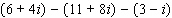 Combine the complex numbers.  