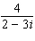 Divide the complex numbers.  