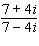 Divide the complex numbers.  