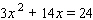 Solve the quadratic equation. Use whatever method seems to fit the situation or is convenient for you.