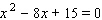 Solve the quadratic equation. Use whatever method seems to fit the situation or is convenient for you.