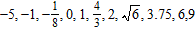 <strong>List the numbers in the set that are natural numbers. </strong> A) B) C) D) E)
