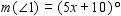<strong>When two lines intersect as in the illustration below, four angles are formed. Angles that are side-by-side, such as and , are called adjacent angles. Angles that are nonadjacent, such as and or and , are called vertical angles. From geometry, we know that if two lines intersect, vertical angles have the same measure. If and , find x . Read as the measure of . </strong> A) x = 11 B) x = 15 C) x = 6 D) x = 8 E) x = 10