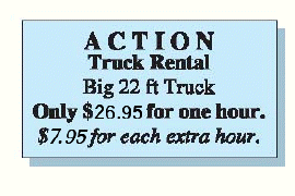 <strong>How long can a person rent the truck described in the ad if the cost is to be less than $120? Round your answer to the nearest hour. </strong> A) Approximately 10 hr B) Approximately 8 hr C) Approximately 12 hr D) Approximately 15 hr E) Approximately 7 hr