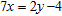 <strong>Find the slope and the y -intercept of the line determined by the given equation. </strong> A) slope: ; y -intercept: B) slope: ; y -intercept: C) slope: ; y -intercept: D) slope: ; y -intercept: E) slope: ; y -intercept: