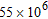 <strong>Write the number 55,000,000 in scientific notation.</strong> A) B) C) D) E)