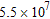 <strong>Write the number 55,000,000 in scientific notation.</strong> A) B) C) D) E)