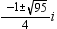 <strong>Solve the equation. Enter all roots in bi or a + bi form. </strong> A) B) C) D)