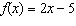 The graphs of and are shown below. Find the value(s) of x for which .