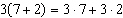 Name the property that was used in the following equation.