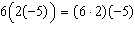Name the property that was used in the following equation.