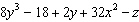 Write the expression   in conventional form.
