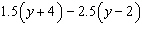 Simplify the expression   .